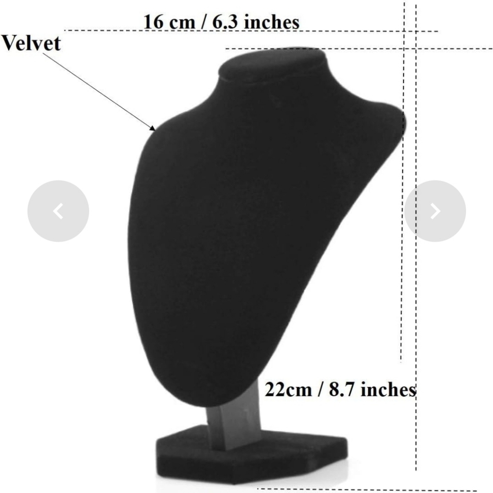 Comelyjewel 9" Black Velvet Necklace Holder Stand